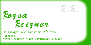 rozsa reizner business card